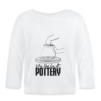 poterie céramiste artiste fille vous - T-shirt manches longues bio Bébé - blanc - Devant