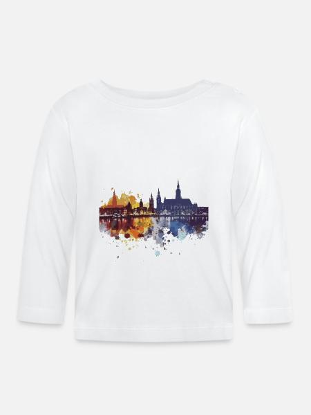 Nijmegen (Nimwegen) - Baby Bio-Langarmshirt - Weiß