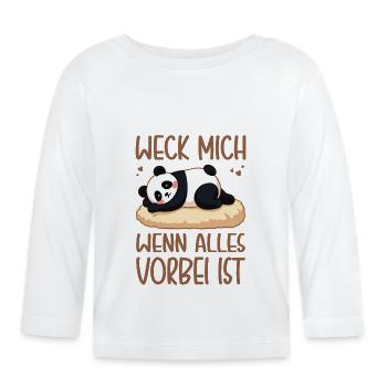 Réveille-moi quand tout est fini / Lève-tard - T-shirt manches longues bio Bébé - blanc - Devant