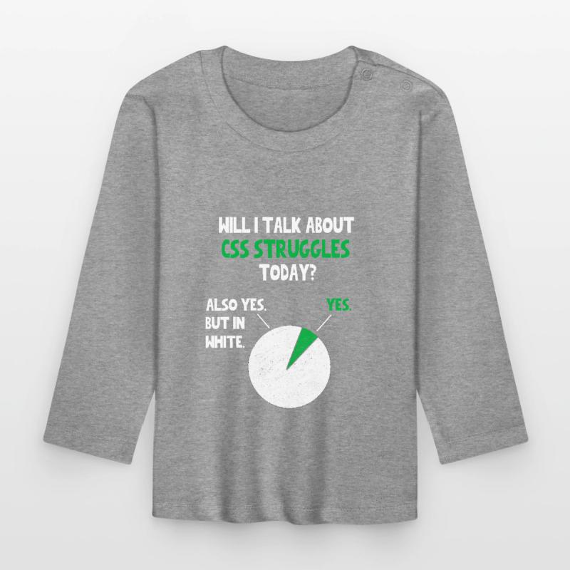 Coder Web Developer Programmer Will I talk about F Baby Bio-Langarmshirt