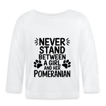Loulou de Poméranie Dicton Chien Drôle Cadeau de Poméranie - T-shirt manches longues bio Bébé - blanc - Devant