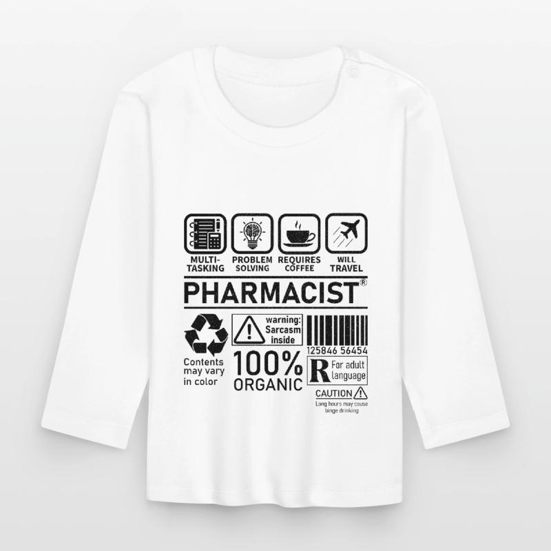 Pharmacist multi tasking problem solving Baby Bio-Langarmshirt