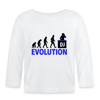 DJ Evolution Music Lover Design - T-shirt manches longues bio Bébé - blanc - Devant