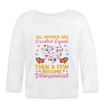 Pharmacy Tech Technician - Baby Bio-Langarmshirt - Weiß - Vorne