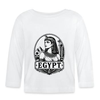 Cleopatra Egypt Königin Nil Pyramiden - Organic Baby Long Sleeve T-Shirt - white - Front