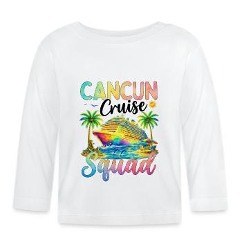 Équipe de croisière de Cancún - T-shirt manches longues bio Bébé - blanc - Devant