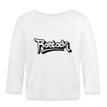 Rostock Tag - Baby Bio-Langarmshirt - Weiß - Vorne