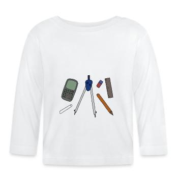 mathématiques - T-shirt manches longues bio Bébé - blanc - Devant
