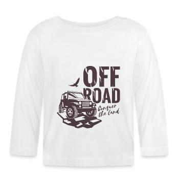 Offroad Cross Auto Motorsport Geländewagen Quad - Baby Bio-Langarmshirt - Weiß - Vorne