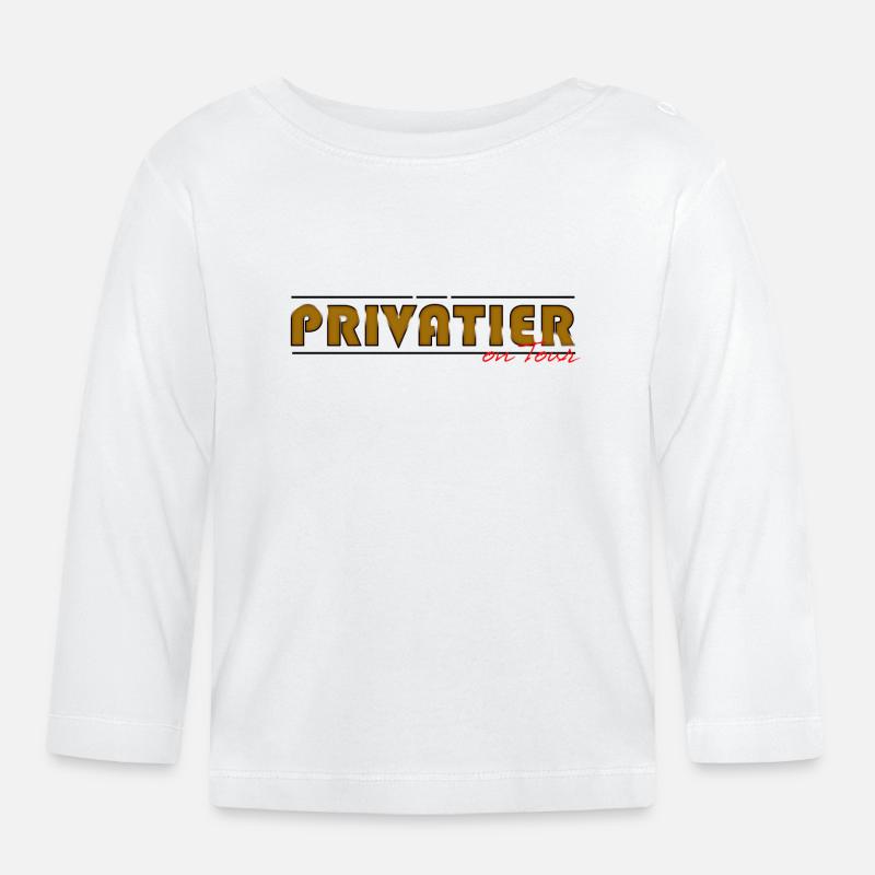 privatier en tournée - T-shirt manches longues bio Bébé - blanc