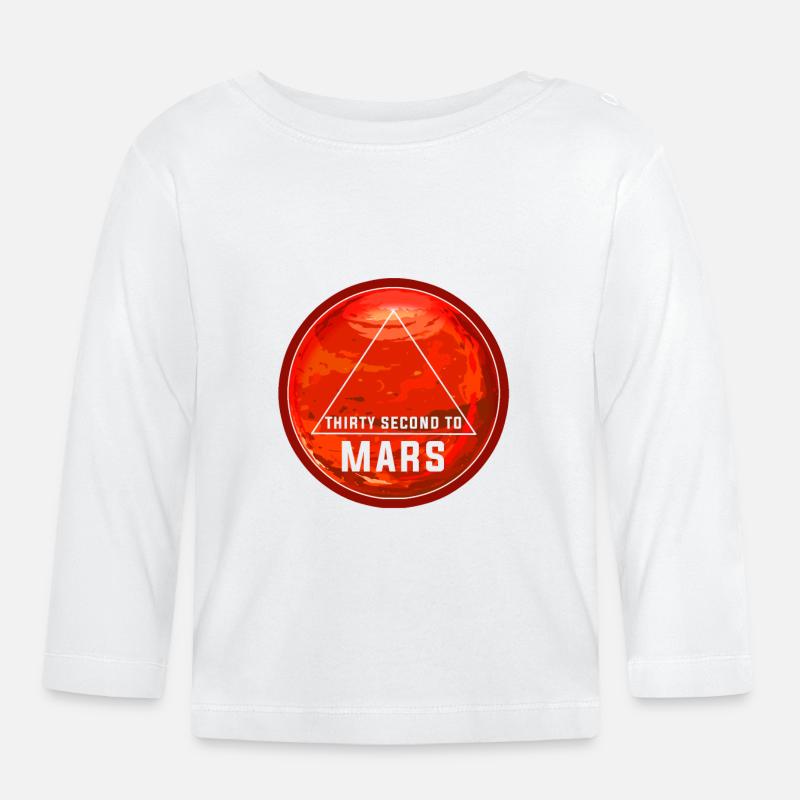Thirty second to mars - Baby Bio-Langarmshirt - Weiß