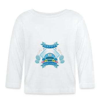 First birthday - Organic Baby Long Sleeve T-Shirt - white - Front