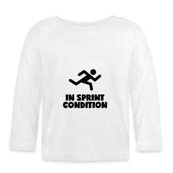 In Sprint Condition - Organic Baby Long Sleeve T-Shirt - white - Front