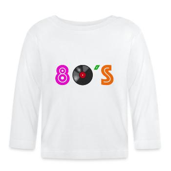 Music of the 80s record - Organic Baby Long Sleeve T-Shirt - white - Front