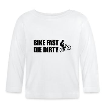 Vélo presque la dirty - T-shirt manches longues bio Bébé - blanc - Devant