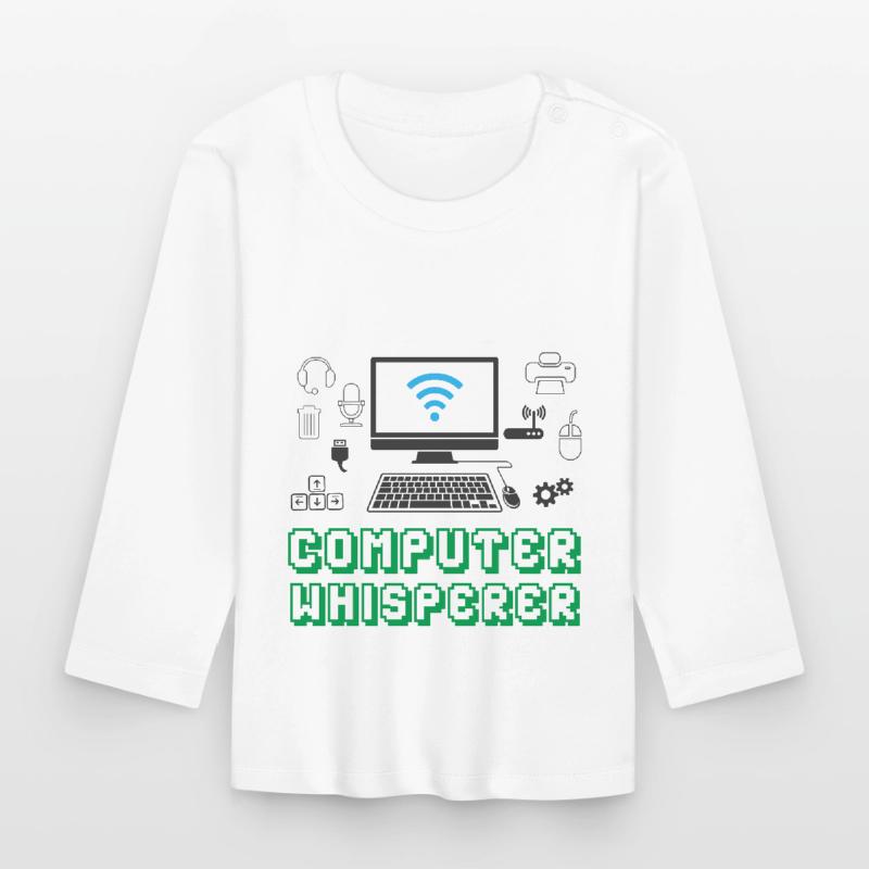 Computer Flüsterer - IT Support PC Baby Bio-Langarmshirt