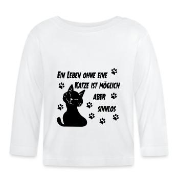 KATZE - KATZE - KATZE - KATZE - Baby Bio-Langarmshirt - Weiß - Vorne