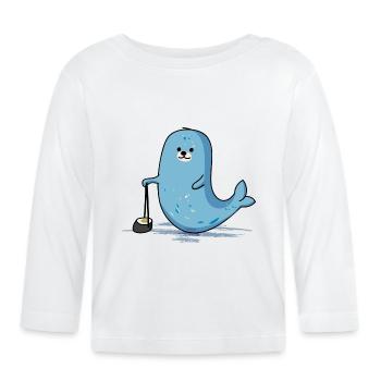 Sushi Love (b) - Organic Baby Long Sleeve T-Shirt - white - Front