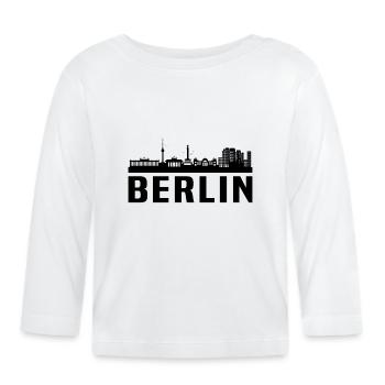 Berlin skyline berlin - T-shirt manches longues bio Bébé - blanc - Devant