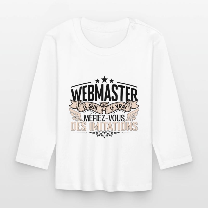 Webmaster cadeau Webmaster le vrai Webmaster T-shirt manches longues bio Bébé
