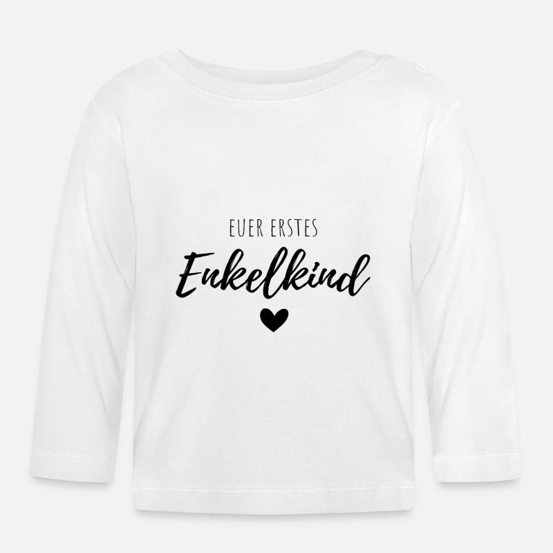 Euer erstes Enkelkind - Baby Bio-Langarmshirt - Weiß