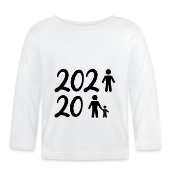 2021-2022 famille - T-shirt manches longues bio Bébé - blanc - Devant
