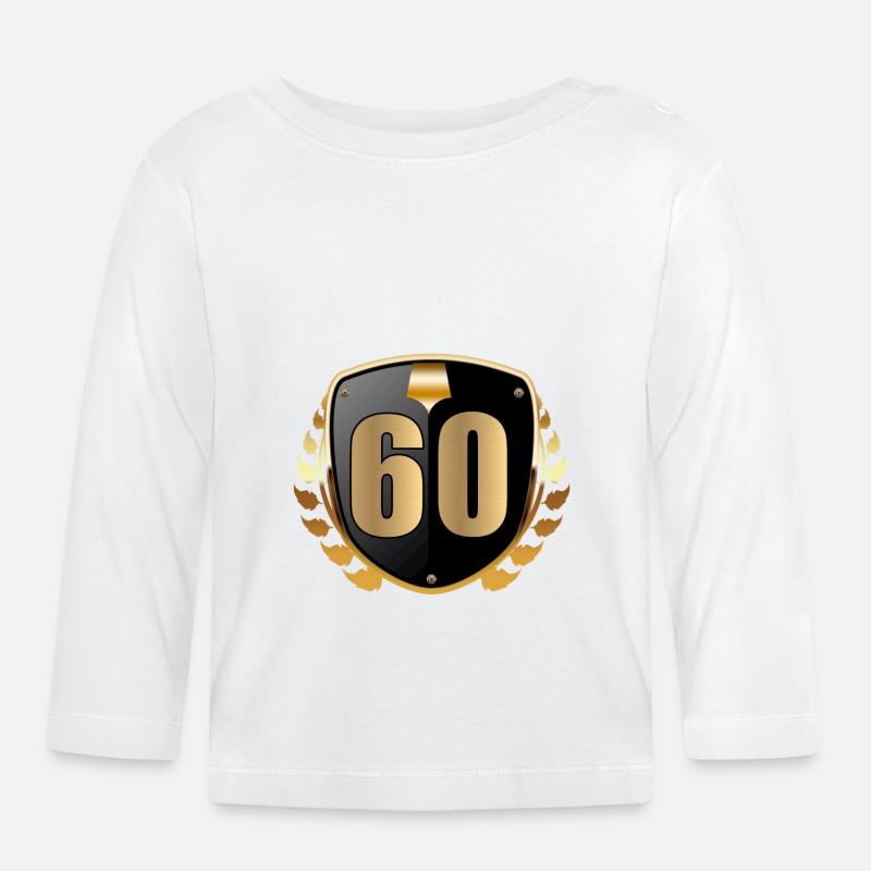 60. Geburtstag - Baby Bio-Langarmshirt - Weiß
