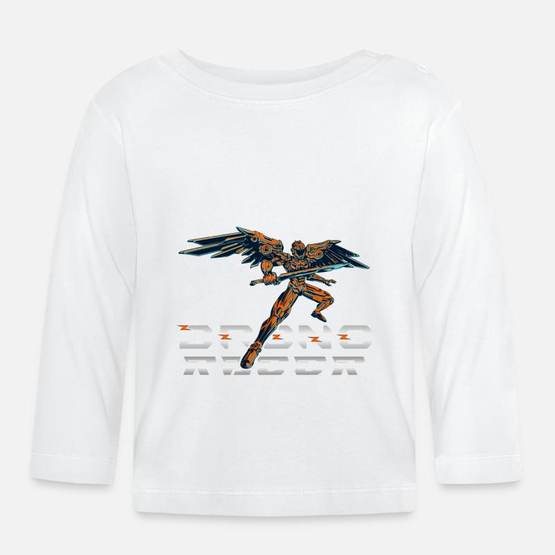 Drone Drones Drone Flight Drone Pilot - T-shirt manches longues bio Bébé - blanc