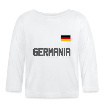 Maillot de l’Allemagne look GERMANIA avec drapeau - T-shirt manches longues bio Bébé - blanc - Devant