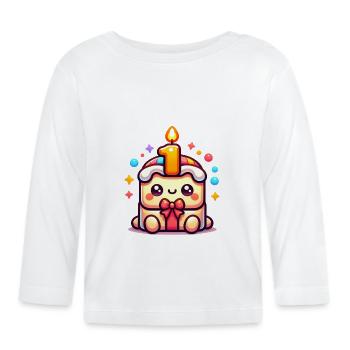 1er anniversaire Années 1er anniversaire Fête d’anniversaire - T-shirt manches longues bio Bébé - blanc - Devant