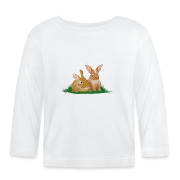 rabbit - Organic Baby Long Sleeve T-Shirt - white - Front