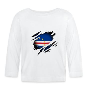 Le Cap-Vert dans l’âme - T-shirt manches longues bio Bébé - blanc - Devant