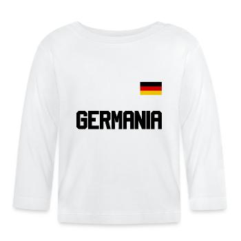 Maillot de l’Allemagne look GERMANIA avec drapeau - T-shirt manches longues bio Bébé - blanc - Devant