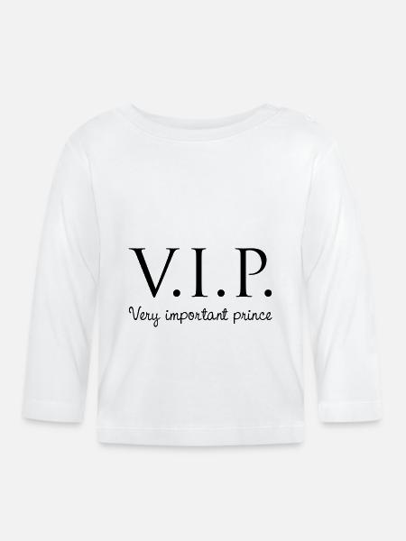 very important prince - Organic Baby Long Sleeve T-Shirt - white
