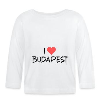 Budapest - T-shirt manches longues bio Bébé - blanc - Devant