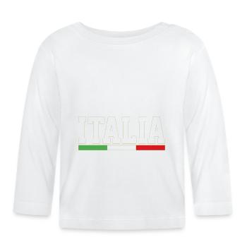 ITALIA Vacances Italy Drapeau italien - T-shirt manches longues bio Bébé - blanc - Devant