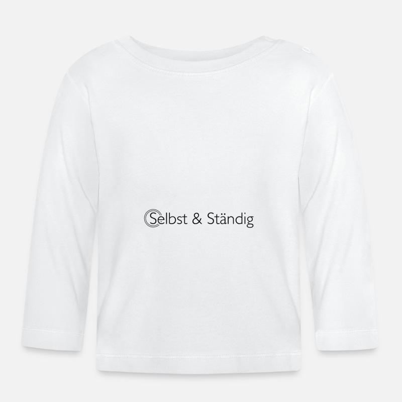 selbstständig - selbst & ständig - Baby Bio-Langarmshirt - Weiß