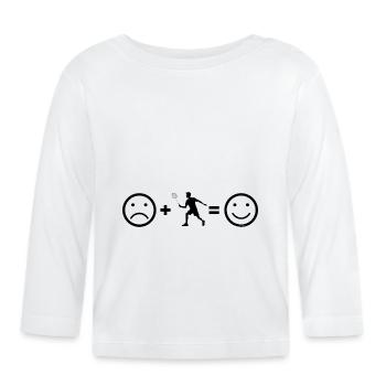 Women Men Badminton Squash Badminton Players - Organic Baby Long Sleeve T-Shirt - white - Front