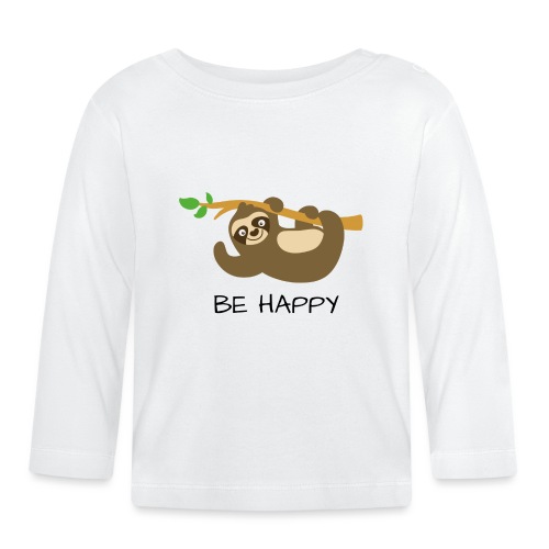 BE HAPPY - Baby Bio-Langarmshirt