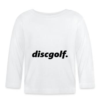 Discgolf - Baby Bio-Langarmshirt - Weiß - Vorne