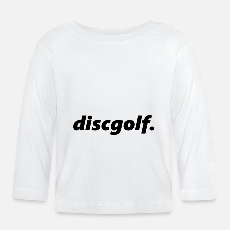 disc Golf - T-shirt manches longues bio Bébé - blanc