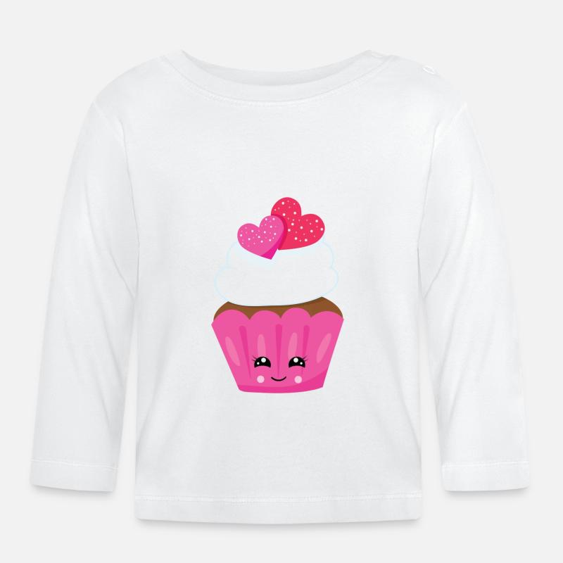 cupcake - T-shirt manches longues bio Bébé - blanc