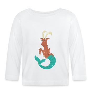 Capricorn Zodiac Sign - Organic Baby Long Sleeve T-Shirt - white - Front