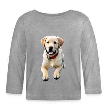 Labrador Retriever - T-shirt manches longues bio Bébé - gris chiné - Devant