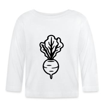 Rübe - Baby Bio-Langarmshirt - Weiß - Vorne
