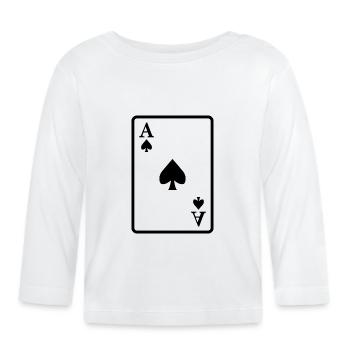 As de pique - T-shirt manches longues bio Bébé - blanc - Devant