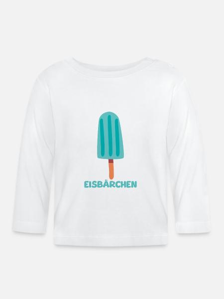 Eisbärchen Eis - Baby Bio-Langarmshirt - Weiß