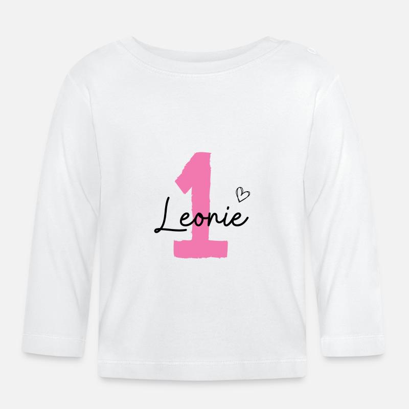 Leonie eins - Baby Bio-Langarmshirt - Weiß