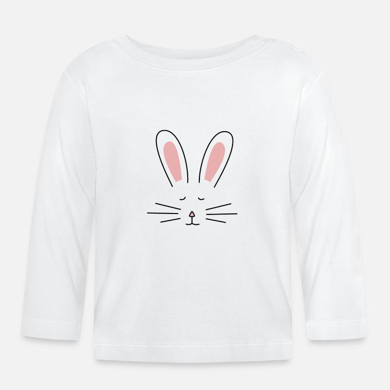 Hase - Baby Bio-Langarmshirt - Weiß