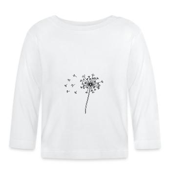 Dandelion - Organic Baby Long Sleeve T-Shirt - white - Front